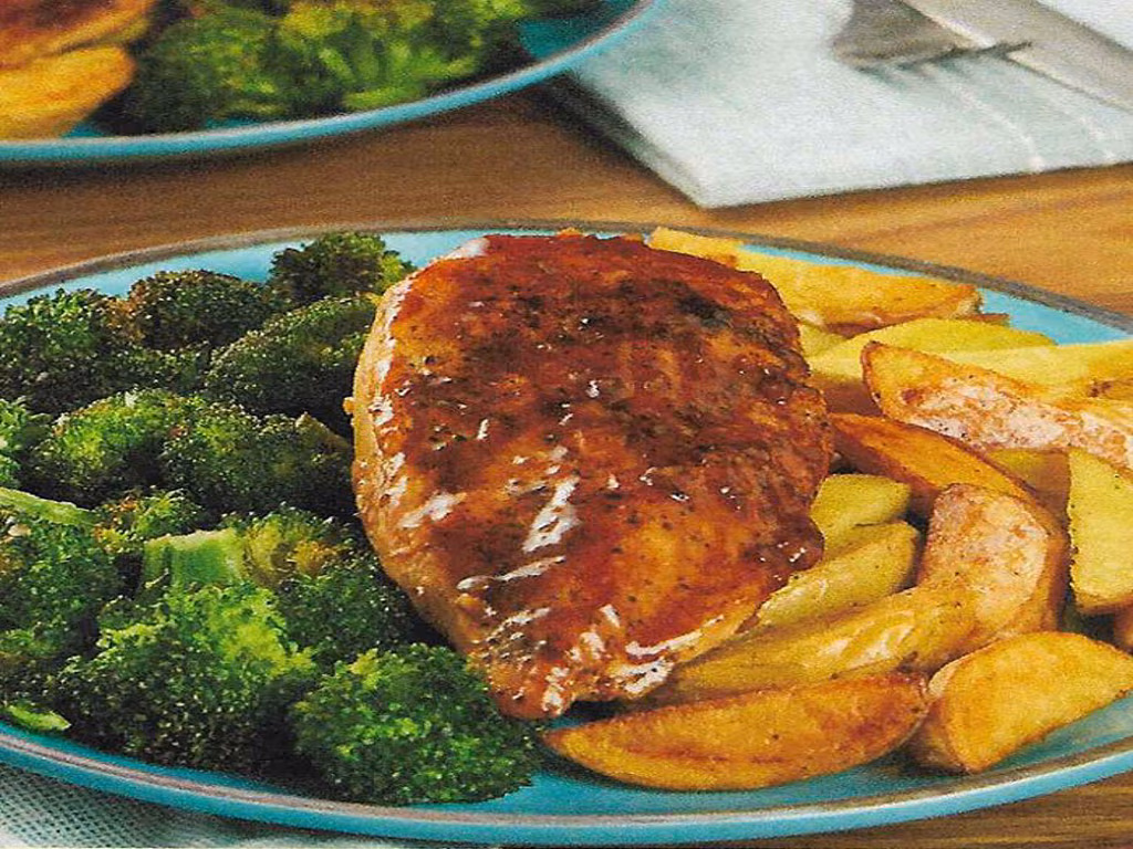 Honey Balsamic Chicken with Crispy Broccoli & Potatoes