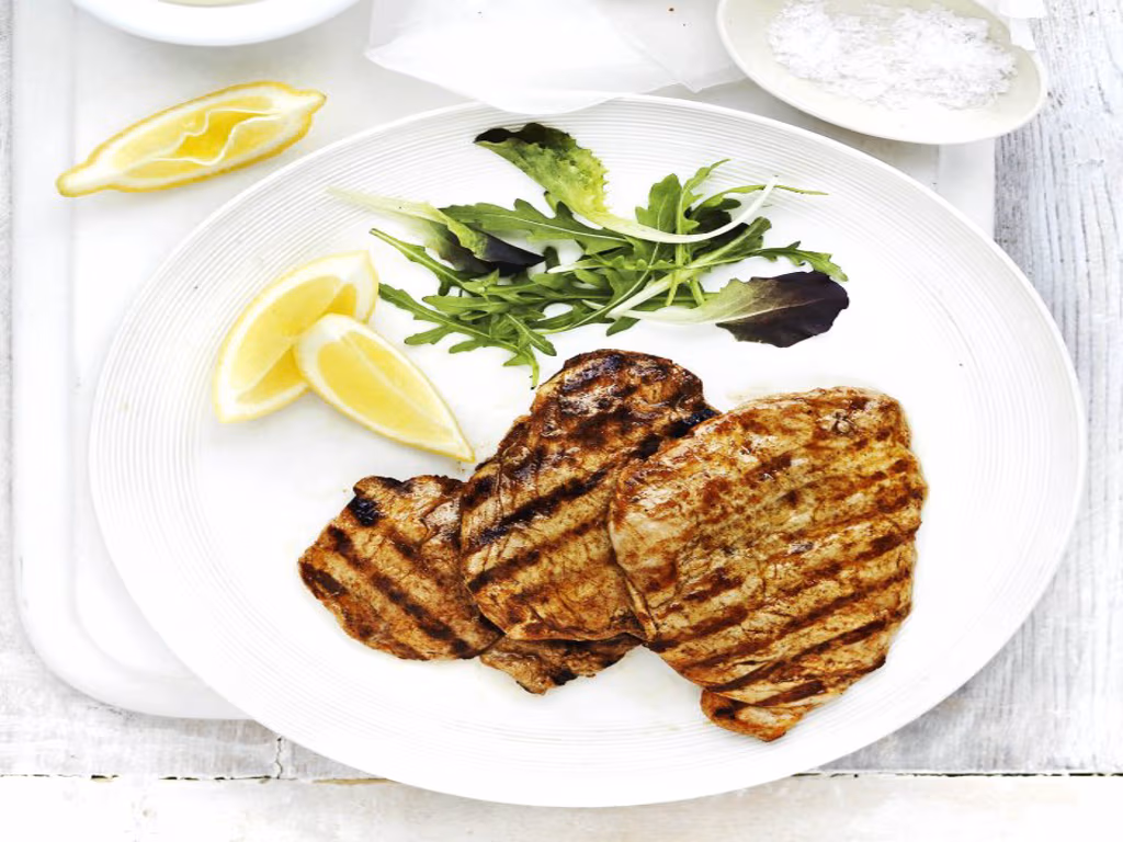 Portuguese barbecued pork (Febras assadas)